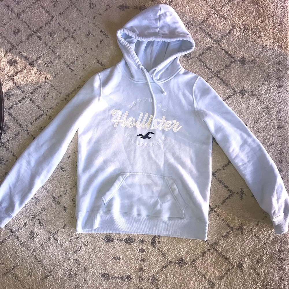 light blue hollister hoodie